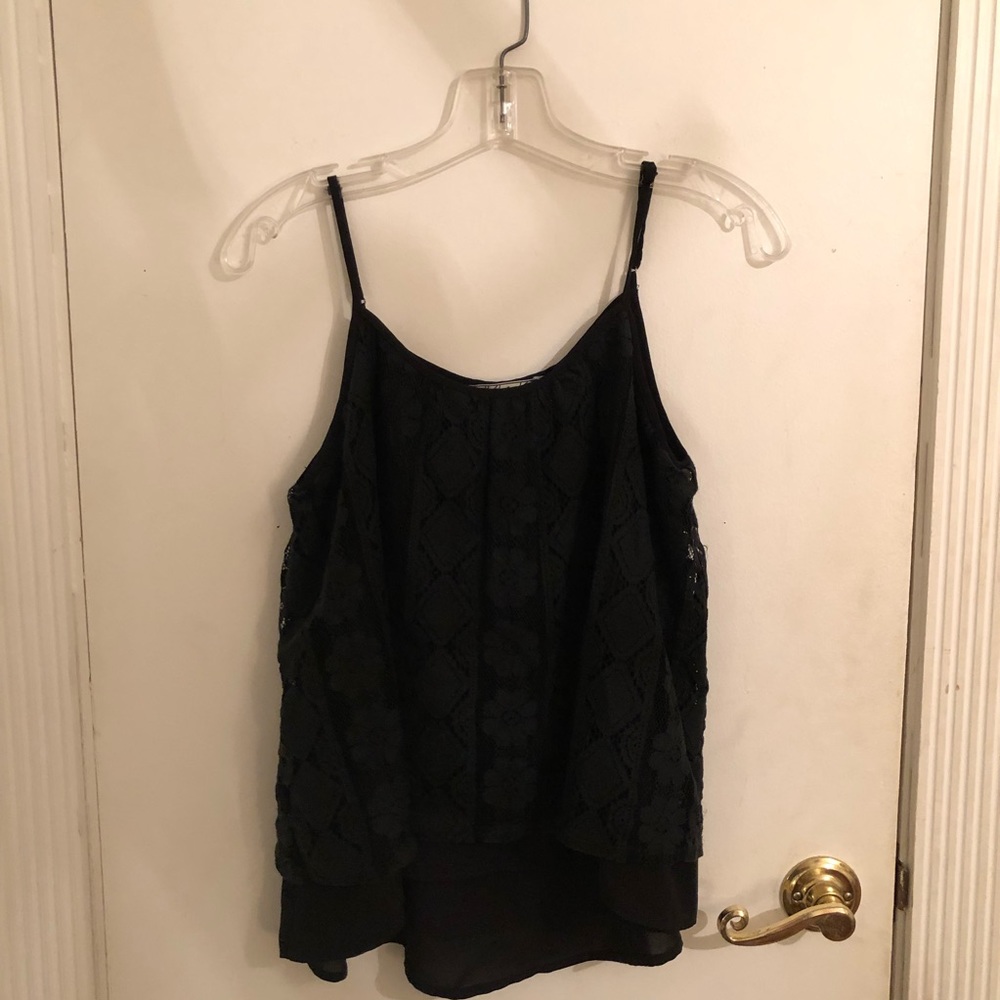 lacy black blouse